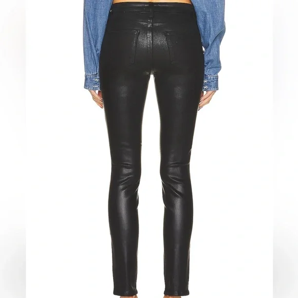 L'AGENCE Black Skinny Pants with Slit
